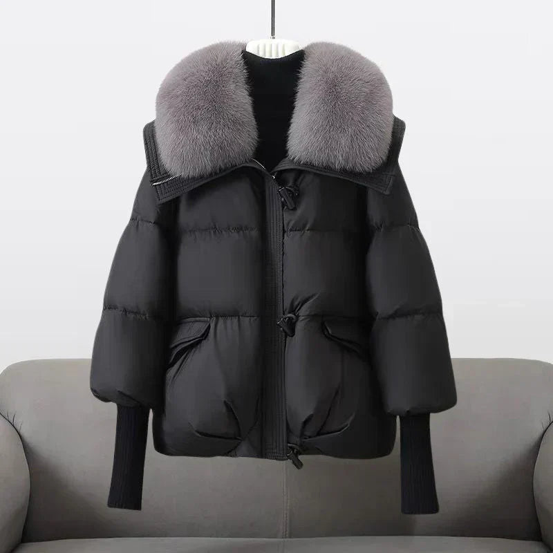 Felicia - Luxurious puffer jacket with faux fur collar